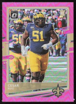 2020 Donruss Optic Pink Cesar Ruiz #131 Rookie New Orleans Saints