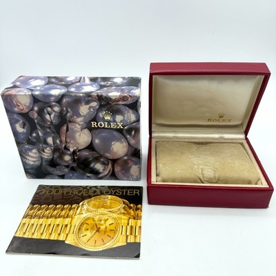 Rolex Uhrenbox Gehäuse 14.00.02 Datejust 69173 Booklet Umkarton Farbe Rot...