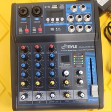 Pyle PMXU43BT Bluetooth 4 Ch. Studio / DJ Controller Audio Mixer Console System