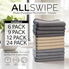 CHEMICAL GUYS, ALLSWIPE MULTI-PURPOSE MICROFIBER TOWELS, 14 X 12, - MULTICOLOR
