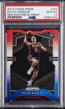 2019 PANINI PRIZM RED/WHITE/BLUE PRIZM #270 DYLAN WINDLER PSA 10