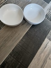 2X JAMIE OLIVER QUEENS PLAIN WHITE 6.75" CEREAL SOUP DESSERT BOWL DISH BOWLS