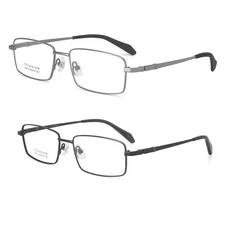 Pure Ti Eyeglass Frame Men Spectacles Glasses Optical Full Rim Eyewear RX