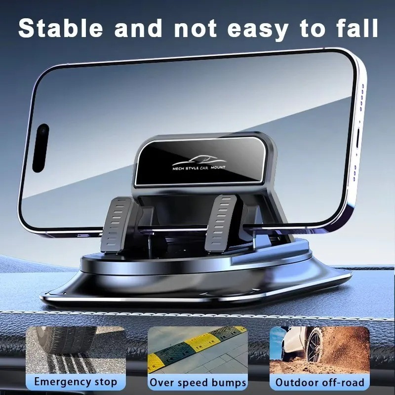 SEAMETAL Car Phone Mount Anti Slip Silicone Dashboard Phone Holder 360-Degree — image 2
