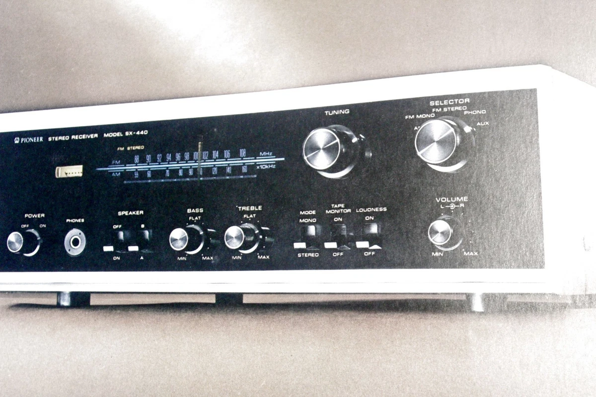 Originale Werbung / Datenblatt: Receiver PIONEER SX-440 von 1971