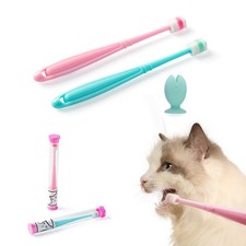 Soft Silicone Dog  Cat Toothbrush 3PCS - 360  Dental Care Easy Grip