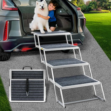 Extra Wide Dog Stairs  Ramp for Large Dogs, Portable  Non-Slip, 200 lbs Capaci