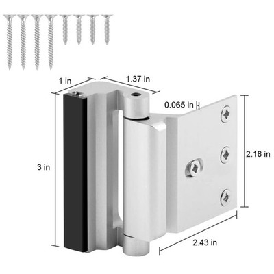 Strong Home Security Lock - 2 Pack, 3 Inch Stop