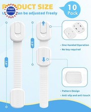 Cabinet Locks Baby Proofing 10 Pack Child Proof Latches Adjustable Straps Easy