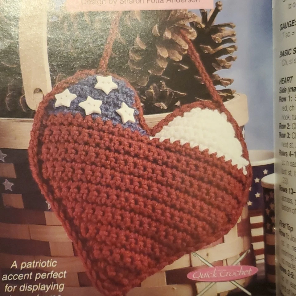 Crochet patterns Barbie 4th of July dress hat patriotic Americana heart - Image 2 of 4