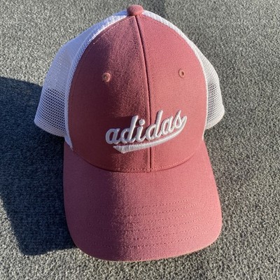 Adidas Womens Mesh Trucker Hat Pink Strata Adjustable Snapback Aeroready OSFM