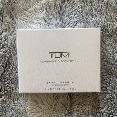 TUMI Fragrance Discovery Set EDP 4 x .06oz, Total .24oz NIB Sealed Travel