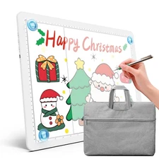 Rechargeable A4 Tracing Light Box with Padded Case,9000 Lux Bright Magnetic L...