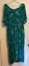 Diane von Furstenberg Color Authority Teal Paisley & Floral Maxi Dress 2X/3X