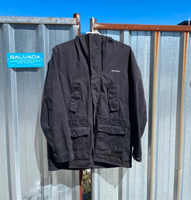 Carhartt WIP Black Utility Field Jacket /W Battle Parka Jacket M-Size