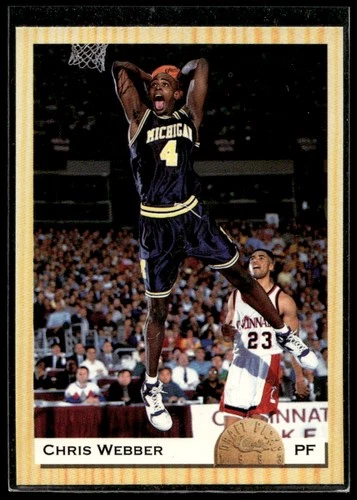 1993  Classic Draft Picks Chris Webber #1 Michigan Wolverines