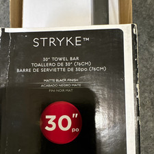 Delta Stryke 30 in Wall-Mount Metal Towel Bar Matte Black Finish 77630-BL-R