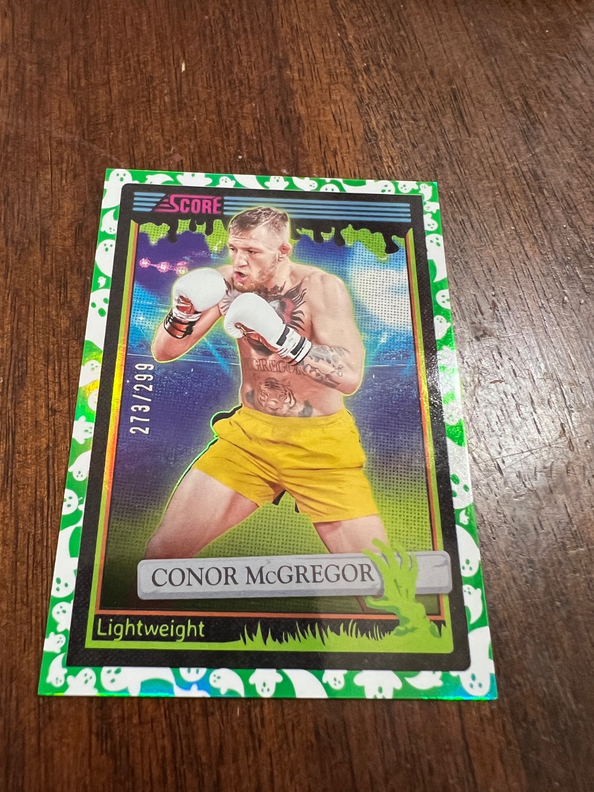 Conor McGregor #191 Green Ghosts HOLO 273/299 Panini 2026 Score-A-Treat