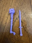 Vtg TMNT Turtle Troll Leo Mace and Sword Original 1993 Purple Weapon Accessory