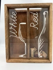 Wine Cork Holder Shadow Box Free Standing 8.5x10.3/4x3.5