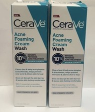 2 Packs of CeraVe Acne Foaming Cream Wash 5 Fl OZ EXP: 5/26