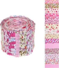 42Pcs Jelly Roll Fabric Strips Soft Cotton Quilting Fabric 2.5 x 20 Inch Pre-Cut