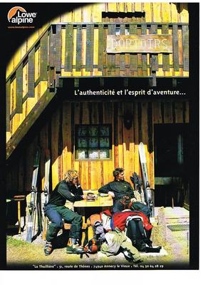 REKLAME WERBUNG 2001 LOWE ALPINE LA THUILLIERE ANNECY LE VIEUX