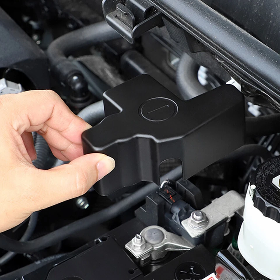 Fit For Toyota RAV4 2016 -2019 Car ABS Battery Negative Protective Cover Black - Imagem 4 de 4