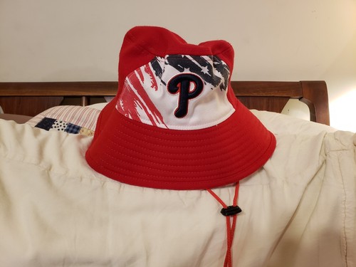 New Era Philadelphia Phillies 4th of July Red 2022 Bucket Hat MLB Baseball OSFM!