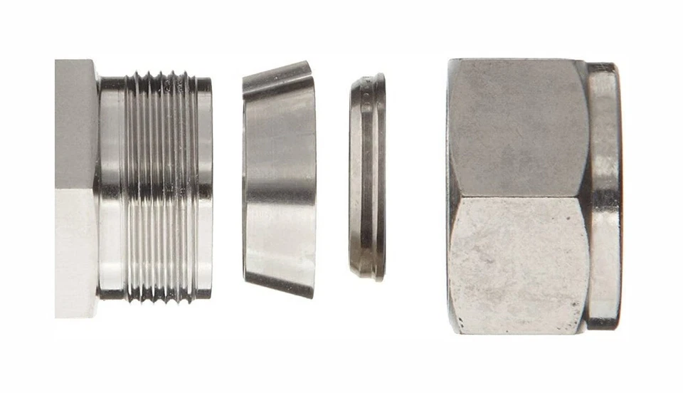 1/4 Tube x 1/2 FNPT 316ss Female Connector Parker 4FSC8N-316 - Image 2 of 2