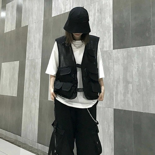 Womens Men Mesh Utility Vest Jacket Waistcoat Fishing Gilet Multi Pocket Classic - Picture 6 of 17
