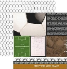 Game On - First, soccer DS scrapbook paper - Kaisercraft P1496