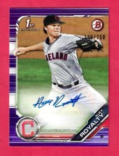 ALEX ROYALTY 2019 Topps 1st Bowman Prospect AUTO PURPLE /250 PA-AR Indians