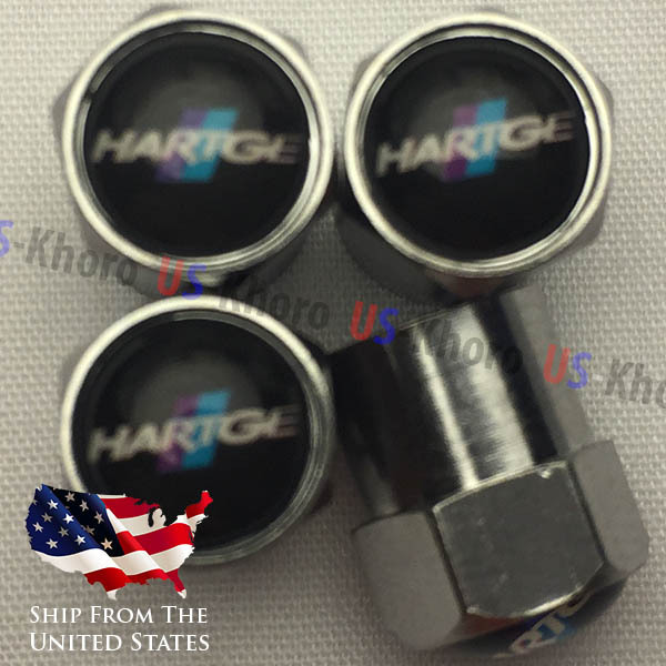 HARTGE Rims Logo Valves Stems Caps Covers Chromed Wheel Air Car Tire ...