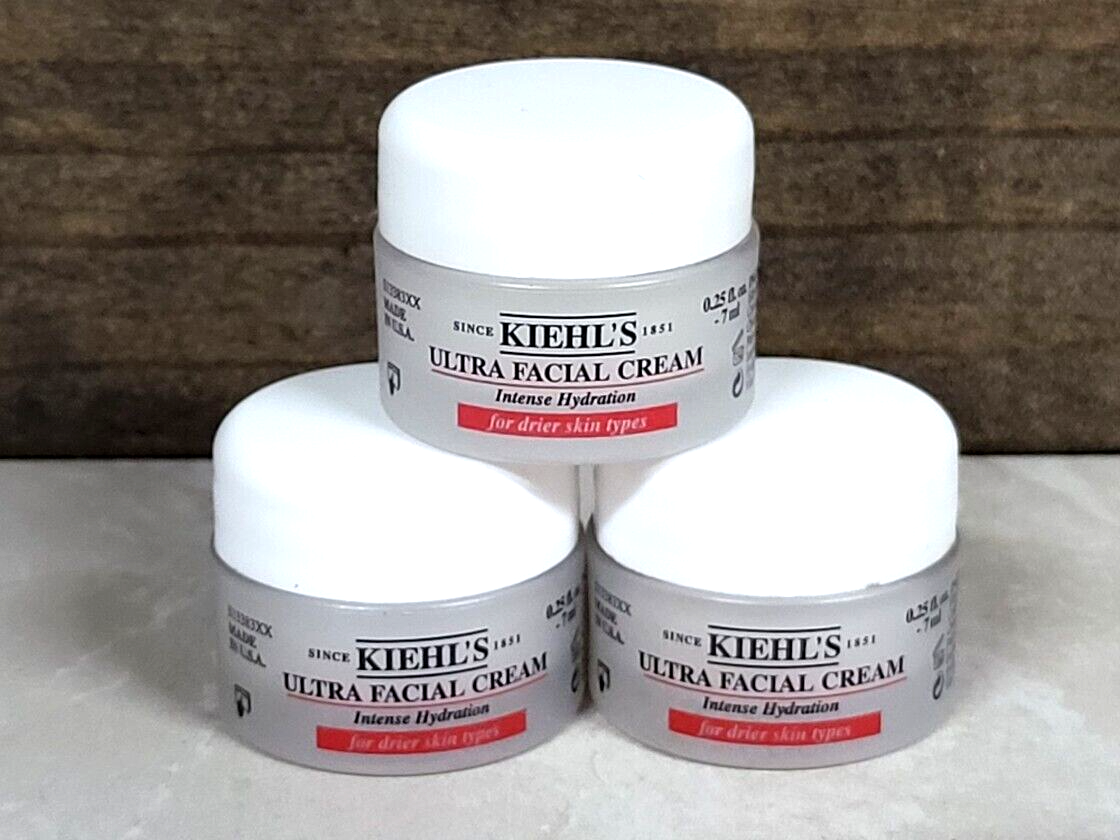 3X KIEHL’S Ultra Facial Cream intense hydration ~ 0.25oz / 7ml each