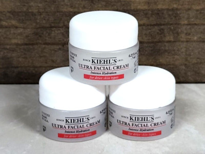3X KIEHL S Ultra Facial Cream intense hydration ~ 0.25oz / 7ml each (#XF5)