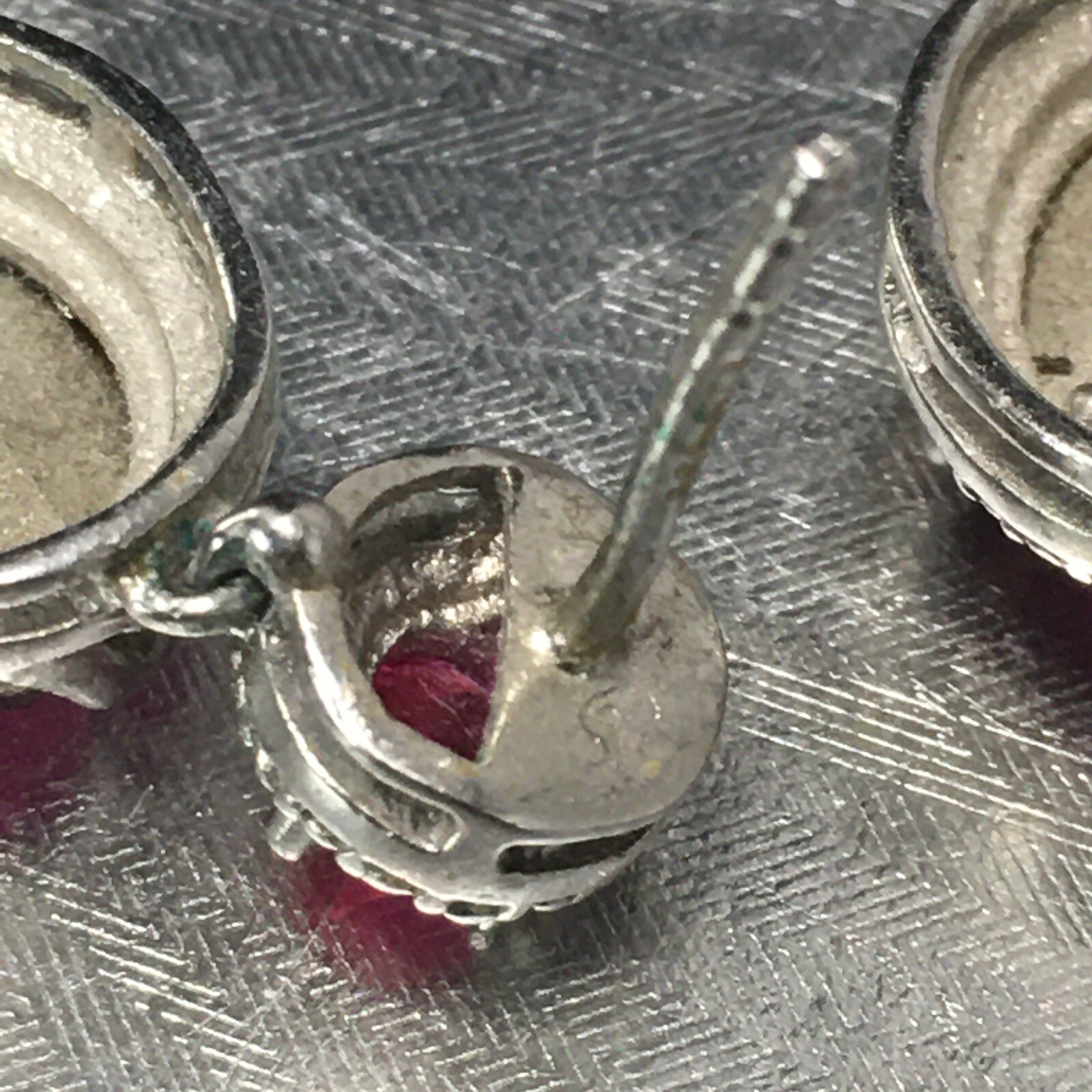 KARIS Sterling Silver Simulated Ruby Dangle Earri… - image 5