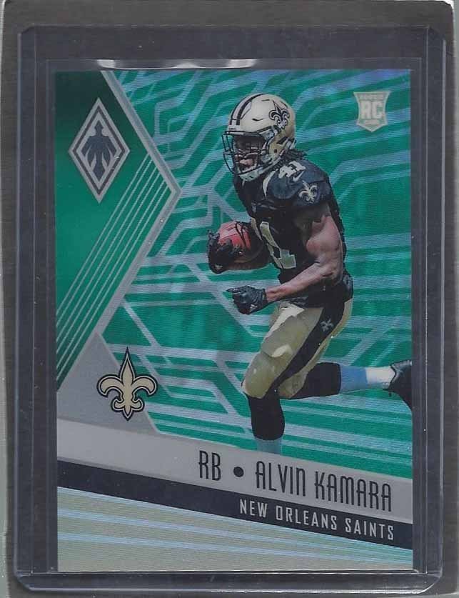 ALVIN KAMARA 2017 PANINI PHOENIX GREEN AQUA PRIZM ROOKIE RC #D 10/25