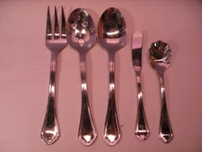 5 Piece Hostess Serving Set St James 18/10 Stainless Steel Flatware GC2