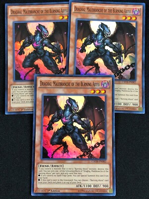 YUGIOH DRAGHIG, MALEBRANCHE OF THE BURNING ABYSS CROS-EN082 1ST SUPER X3 (NM)