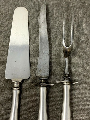 Buckingham by Shreve Sterling Silver Serving Set 5 pc Ladle Sugar Tongs Pie - Picture 8 of 11