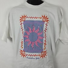 Vintage Australian Gold Tan Lotion Shirt Adult Extra Large White Single Stitch