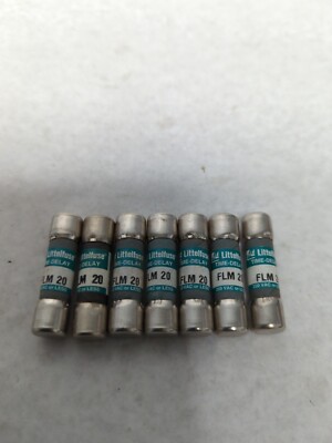 LITTELFUSE,FLM-20,TIME-DELAY 20 AMP FUSE LOT OF 7 NOS