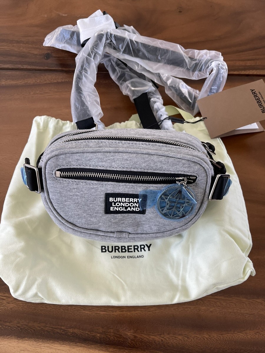 BURBERRY Light Pebble Grey Unisex Logo Applique Cotton Jersey Cannon Belt Pack BURBERRY Light Pebble Grey Unisex Logo Applique Cotton  main image 4