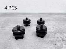 4PCS Camera Hot Shoe Mount to Pro 1/4"-20 Mount Tripod Screw Adapter