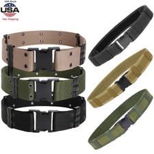 Tactical Belt Quick Release Nylon Webbing Adjustable Military Style Hunting Belt