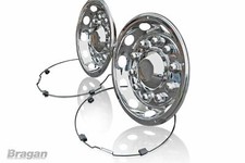 22.5" Polished Stainless Rear Wheel Trims For Truck Bus Minibus Coach Sleeves