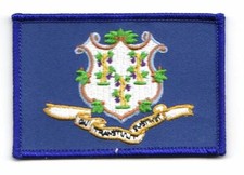 Flaggen Aufnäher Patch USA - Connecticut Fah...