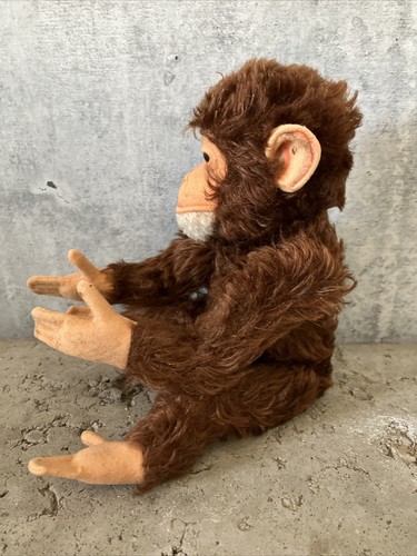 Vtg Steiff Jocko Mohair Jointed Monkey Chimpanzee Stuffed Squeaker - Picture 7 of 13