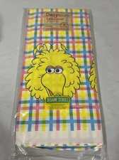 1983 Big Bird Table Cover Cloth Sesame Street NEW Sealed Vtg. 54x96”. Muppets